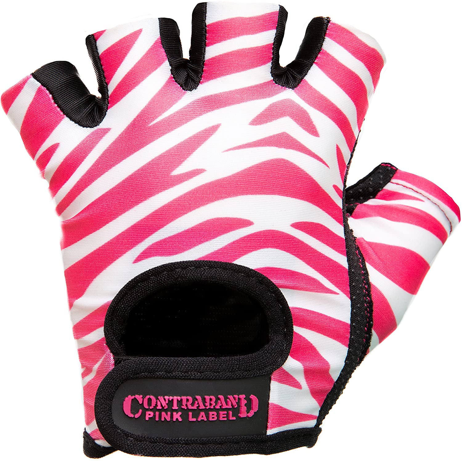 CLEARANCE 50% OFF! Contraband Pink Label 5277 Zebra Print Lifting Gloves PAIR 