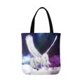 thumbnail image 1 of ASHLEIGH Fantasy Pegasus Horse Flying above Clouds Canvas Tote Bags Reusable Shopping Bags Grocery Bags Washable Bags for Women Men Kids, 1 of 3