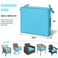 thumbnail image 3 of Kimunuk Outdoor Chair Cushions set of 2, 18.5" x 16" Zipped Waterproof Outdoor Seat Cushions Couch Pads with Ties for Patio Furniture, Lake Blue, 3 of 6
