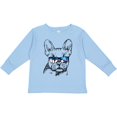 thumbnail image 3 of Inktastic French Bulldog Portrait with Sunglasses Boys or Girls Long Sleeve Toddler T-Shirt, 3 of 5