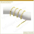 thumbnail image 4 of Infinique Creations - 18K Gold Plated Stainless Steel Ball And Oval Bead Chain Bracelet Necklace 1-3mm, 4 of 6