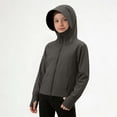 thumbnail image 4 of UQJfacai Kids Zip Up Hoodie Girls Boys UPF50+ Sun Protection Jacket Lightweight Fishing Hooded Cooling Shirt with Pockets 3-15 Years, 4 of 8