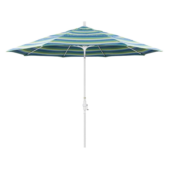 California Umbrella 11 ft. Fiberglass Double Vent Sunbrella Tilt Market Umbrella