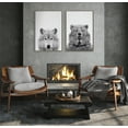 thumbnail image 5 of Kate and Laurel Sylvie Wolf and Bear European Framed Canvas Wall Art Set by Simon Te of Tai Prints, 2 Piece 23x33 Gray, Modern Nature Animals Art for Wall Home Decor, 5 of 6