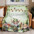 thumbnail image 4 of Merry Christmas Throw Blankets, Green Christmas Gnome Elf Soft Fleece Blanket Decorative for Home Sofa Couch Chair Living Bedroom, 40x50 inches, Xmas Balls, 4 of 9