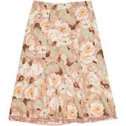 Women's Plus Sequin-Trimmed Floral Skirt
