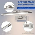 thumbnail image 3 of Vanity Wall Light for Bathroom Over Mirror Light 40cm 9W, Dimmable 3 Color Temperature, Arc Arm Mirror Lighting Lamp Silver, 3 of 3