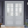 thumbnail image 5 of Slab Barn Door Panel Frosted Glass | Veregio 7339 Matte Grey | Sturdy Finished Doors | Pocket Closet Sliding-24" x 96", 5 of 5