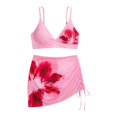 thumbnail image 6 of Cute Tankinis Swimsuit Y2k Floral Set for Women Vintage Whimsy Beach Swimsuit 2 Pieces Swimwears Sets (Red S), 6 of 6