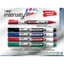BIC Intensity Advanced Dry Erase Marker Bullet Tip Assorted Colors 71293