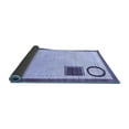 thumbnail image 2 of Ahgly Company Indoor Round Solid Blue Modern Area Rugs, 4' Round, 2 of 4