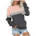 thumbnail image 2 of Samickarr Pullover Sweaters For Women Sweatshirts Casual Long Sleeve Sweatshirt Crew Neck Cute Pullover Loose Fit Tops, 2 of 7