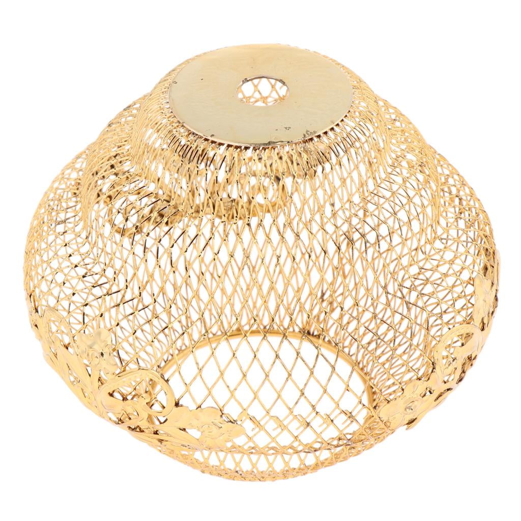 Iron Gold Lamp Shade Pineapple Cage Chandelier Shade Ceiling Light Cage 