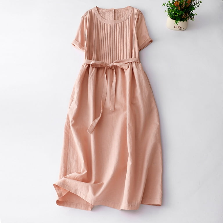 strapless open back dress Italian Linen Women's Dress main image 0