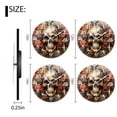 thumbnail image 2 of Round Wall Clock,Skull Surrounded By Flowers And Butterflies With Rich Colors,Silent Non-Ticking Wall Clock Decor for Home Office Kitchen Living Room Bedroom(10inch), 2 of 4