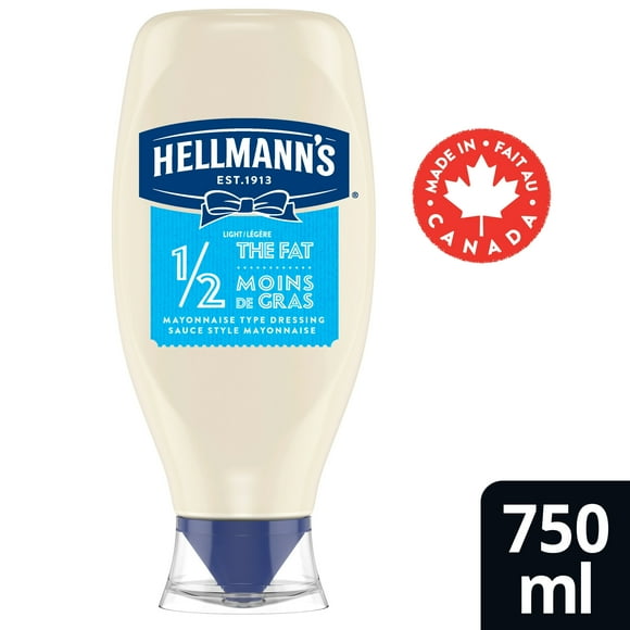 Hellmann's Half Fat Light Mayonnaise Type Dressing, 750 mL, Mayonnaise