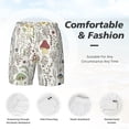 thumbnail image 4 of Kdxio Colorful Mushrooms And Plants Print Men'S Swim Trunks With Compression Liner 7 Inch Inseam Quick Dry Swim Shorts, 4 of 7