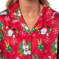 thumbnail image 3 of Elf The Movie Women's OMG! SANTA! I KNOW HIM! Christmas Sleep Collared Button Down Long-Sleeve Pajama Set, 3 of 7
