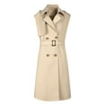 thumbnail image 2 of Ashirexll Puffer Vest Women, Womens Winter Coats Solid Color Sleeveless Long Jacket with Hood for Casual Wear, 2 of 7