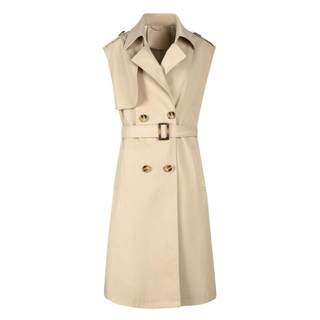 Hvobtty Vestes Sans Manches Décontractées Chaudes pour Femmes, Manteau Long Sans Manches à Capuche Décontracté pour Femmes