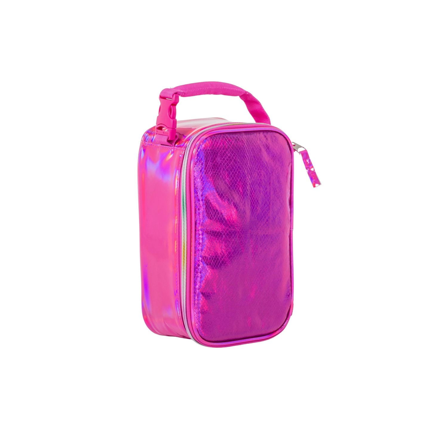 Vertical Insulated Lunch Bag, pink foil
