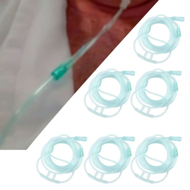 6 Pcs Head Mounted Silicone Oxygen Tubing Detachable Disposable