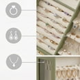 thumbnail image 2 of LEDREM 360° Rotating Jewelry Box Organizer with 5 Drawers, Vertical Earring Storage, 8.7 x 6.3 x 11 Inches, Olive Green, 2 of 6