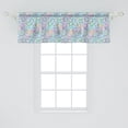 thumbnail image 2 of Ambesonne Travel Window Valance, Stamps From Countries Art, 54" X 18", Pastel Brown Blue and Green, 2 of 3