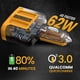 thumbnail image 3 of Cargador de coche DEWALT USB C 60W Cargador rápido de 4 puertos tipo C PD, 3 of 9