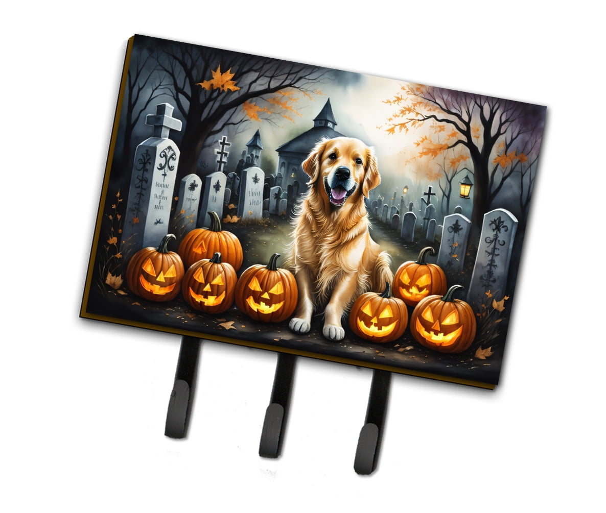 Bernese Mountain Dog Spooky Halloween Leash or Key Holder 6 in x 9 in