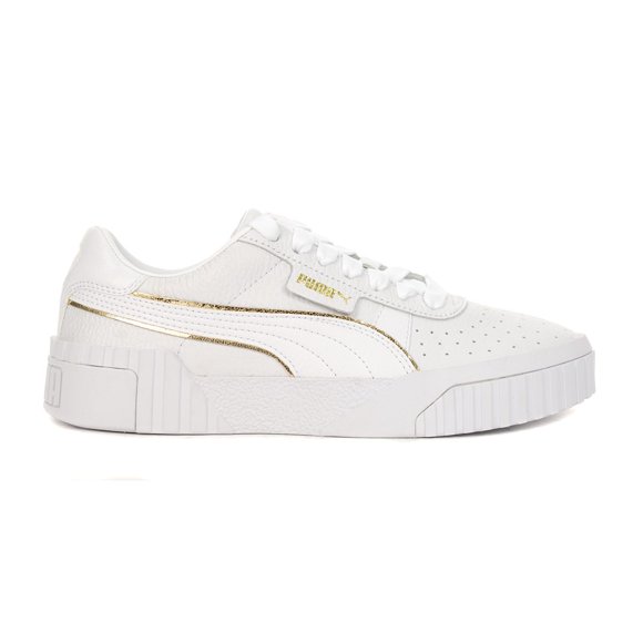 PUMA Women's Cali Metallic Puma White/Puma Team Gold Sneakers 36865501<span> - </span>6