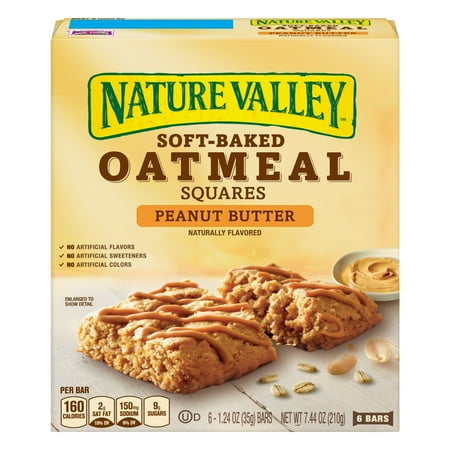 Nature Valley Soft-Baked Oatmeal Squares Peanut Butter, 7.44 oz