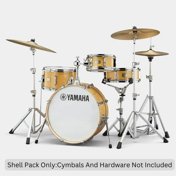 Yamaha Stage Custom Hip Kit, 4 Piece Drum Shell Pack Natural Wood