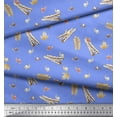 thumbnail image 3 of Soimoi Tissu Poly Georgette Feuilles, Imprimé Cinnamon & Escargots Insectes au Mètre 42 Pouces de Large, 3 of 3