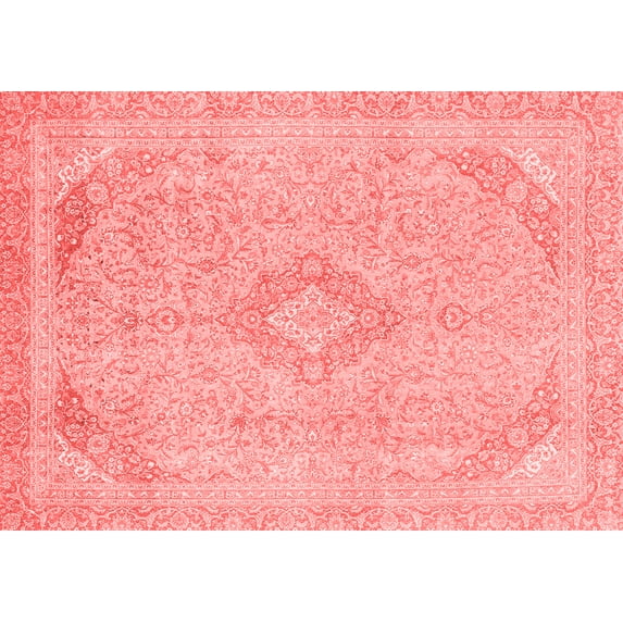 Ahgly Company Indoor Rectangle Abstract Red Modern Area Rugs, 8' x 12'