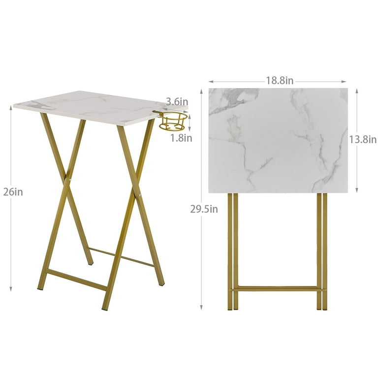 Gold folding tray table deals