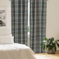 thumbnail image 2 of Ambesonne Tartan Window Curtains, Traditional Scottish Plaid, Each 28" W x 63" L, Redwood Cadet Blue, 2 of 4