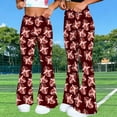 thumbnail image 6 of Xdegoge Flare Pants for Women High Waisted Bell Bottoms Game Day Football Bow Print Stretchy Comfy Yoga Leggings Casual Workout Athletic Trousers, 6 of 9