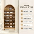 thumbnail image 5 of SinCiDo Tall Arched Bookshelf, 7-Tier Open Shelf Bookcase, Medium Density Fiberboard, 5 of 7