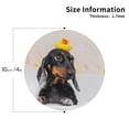 thumbnail image 3 of Disketp Dachshund Sitting In Bathtub Funny Coasters,4 Pcs Leather Coasters With Holder, Perfect Housewarming Hostess Gifts,Protect Furniture From Water Marks Scratch And Damage, 3 of 9