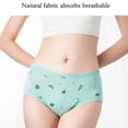 thumbnail image 3 of Baozhu 6-Pack Girls Organic Period Underwear Menstrual Hipster Panties Leak-Proof Cotton Protective Briefs, 3 of 8