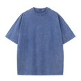 thumbnail image 3 of 230G Cotton American Large Size T Shirts Men Summer Vintage Clothes Washed Tees Casual Short Sleeve Basic Male Tops, 3 of 9