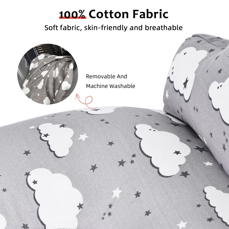 Rupoun Nursing Pillow with Waist Strap, Gray photo 6