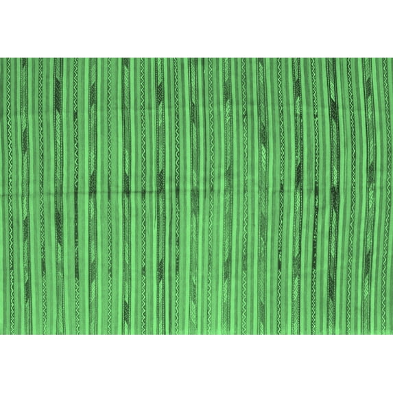 Ahgly Company Indoor Rectangle Southwestern Emerald Green Country Area Rugs, 2' x 4'