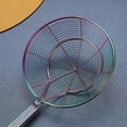 thumbnail image 2 of ReaNea Rainbow Kitchen Strainer Spider Skimmer Spoon for Cooking, Stainless Steel Pasta Tomato Food Strainer Ladle for Frying, 2 of 8