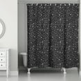 thumbnail image 2 of Creative Products Black White Snow Dot Pattern 71x74 Shower Curtain, 2 of 2