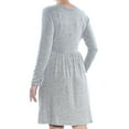 thumbnail image 2 of maison Jules Womens Pleated Fit & Flare Dress, Grey, Large, 2 of 3