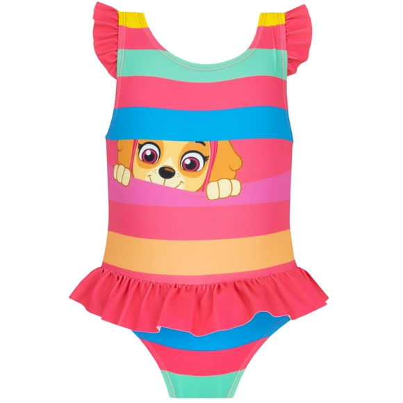 Traje de baño Paw Patrol Skye de una pieza para niñas, color rosa 3T