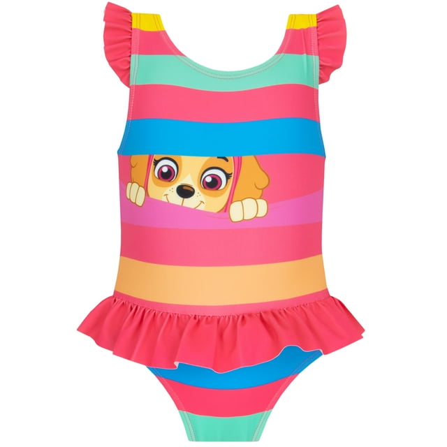 Traje de baño Paw Patrol Skye de una pieza para niñas, color rosa 3T