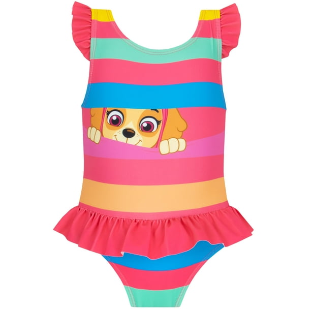 Traje de baño Paw Patrol Skye de una pieza para niñas, color rosa 3T